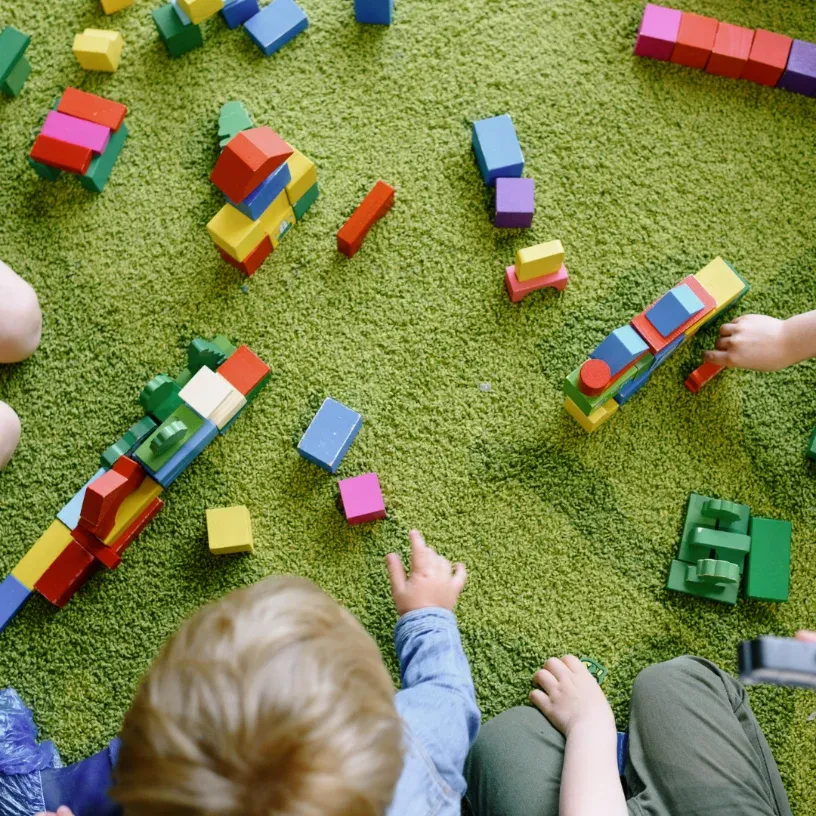A classroom corner with play in action