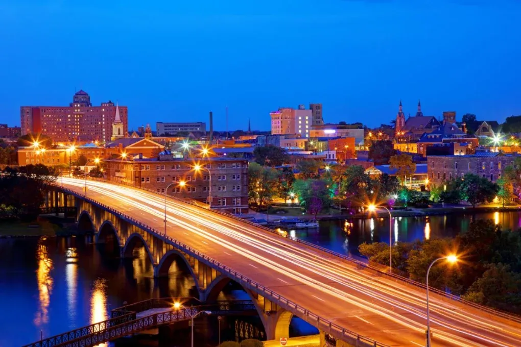 Downtown Rockford riverfront